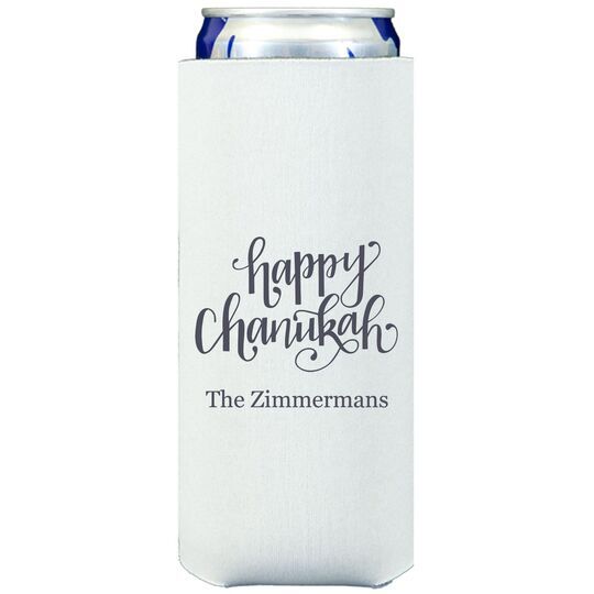 Hand Lettered Happy Chanukah Collapsible Slim Huggers
